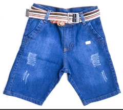Bermuda jeans destroyed  infantil masculino