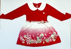Vestido infantil estampado manga longa- Brandilli