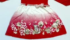 Vestido infantil estampado manga longa- Brandilli - comprar online