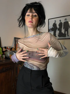 Blusa em tule amarrações (P/M)
