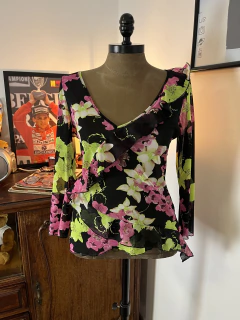 Blusa em tule floral (M) - comprar online