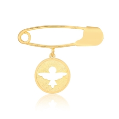 Pingente Alfinete com Medalha - 10k