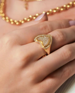 Anel Coração Diamantes na internet