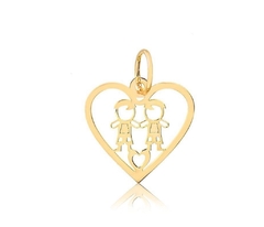 Pingente Coração Meninos - 10k
