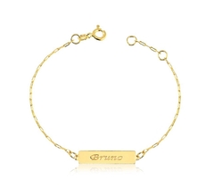 Pulseira Infantil Retangular - 10k na internet