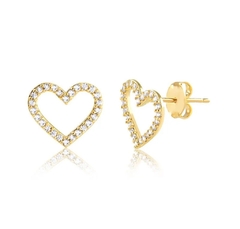 Brinco Coração G - 10k