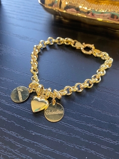 Pulseira Elo Português Com Pingentes - 10k - Imperial