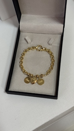 Pulseira Elo Português Com Pingentes - 10k - comprar online