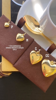 Pingente Coração P Duplo - 10k - Imperial