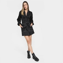 VESTIDO CURTO GOLA LAPELA C/ BOTÃO - MORENA ROSA - VALENTTINE