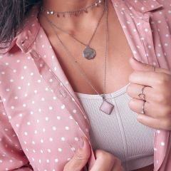 Choker Mini Corações/ Aço Inoxidável