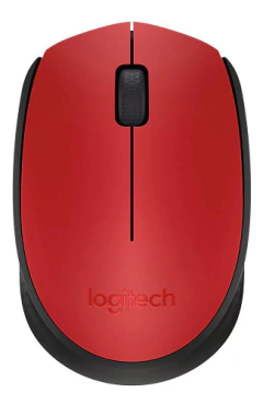 Mouse inalámbrico Logitech M170 negro y rojo - comprar online