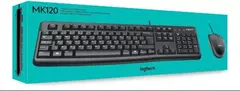 Kit de teclado y mouse Logitech MK120 de color negro