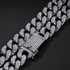 Imagem do Pulseira Ice Cubana 20mm (Cravejada com Zircônia - Prata/Ouro)