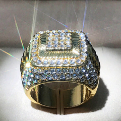 Anel Ice Bling (Cravejado com Zircônia - Ouro) - ICECompany Store