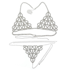 Kit Biquíni Ice Coração Sensual (Cravejado com Zircônia - Ajustável) - comprar online