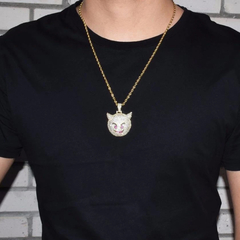 Pingente Ice Devil Emoji + Cordão Rope de brinde (Cravejado com Zircônia) - ICECompany Store