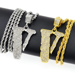Pingente Ice Vlone + Cordão Rope de brinde (Cravejado com Zircônia) - comprar online