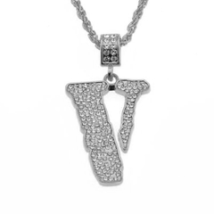 Pingente Ice Vlone + Cordão Rope de brinde (Cravejado com Zircônia) na internet