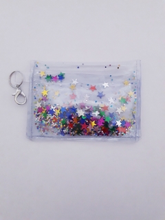 Portatarjetas estrellas multicolor