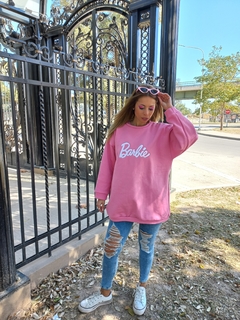 Buzo Barbie Rosa cuello redondo