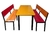 MRI - 20- Conjunto Infantil - Bancos com Encosto - comprar online
