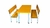 MRI-20 - Conjunto Infantil - Bancos Com Encosto - loja online