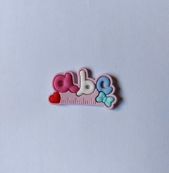 Aplique ABC rosa