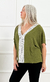 Blusa De Vestir Fiesta Manga Corta Escote V Gasa Mujer - comprar online