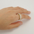 CUBIC anillo blanco