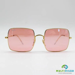 Armação de óculos de sol Rayban metal feminino
