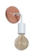 100/1/ APLIQUE DE UNA LUZ MADERA LENGA - METAL NEGRO O BLANCO - ALT 23CM - comprar online
