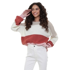 Blusa Roxy Tricot Too Far Branco/Color - 5516846