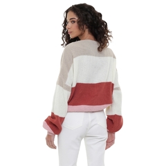 Blusa Roxy Tricot Too Far Branco/Color - 5516846 - comprar online