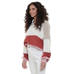 Blusa Roxy Tricot Too Far Branco/Color - 5516846 - Style Loja | Skate, surf & streetwear