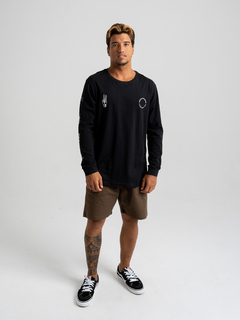 Camiseta Manga Longa South To South Preta - 518136 - Style Loja | Skate, surf & streetwear