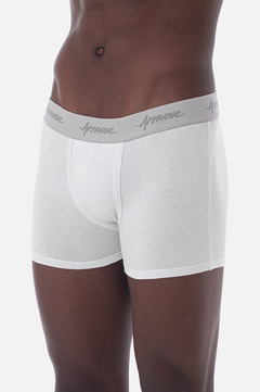 Cueca Boxer Approve Branca/Cinza - 517868