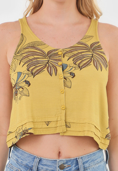 Blusa Cropped Hang Loose Soulplant Amarela - 512326