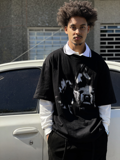 Camiseta Approve Oversized Blur Dog Preto - 518607 - Style Loja | Skate, surf & streetwear