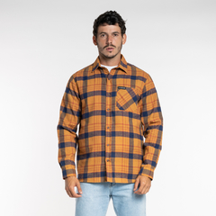 Flanela Quiksilver Wave Shore Xadrez Mostarda - 517944