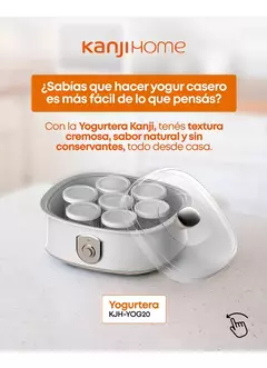 YOGURTERA KANJI YOG20-01 7 VASOS VIDRIO - Calcina SRL