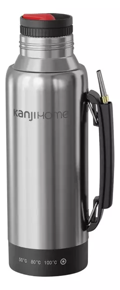 TERMO MATE KANJI DIGITAL SILVER 1L BOMBILLA+TAPA MATERA C/SELECTOR TEMP en internet