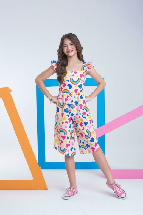 Macacão Corsário - Arco íris