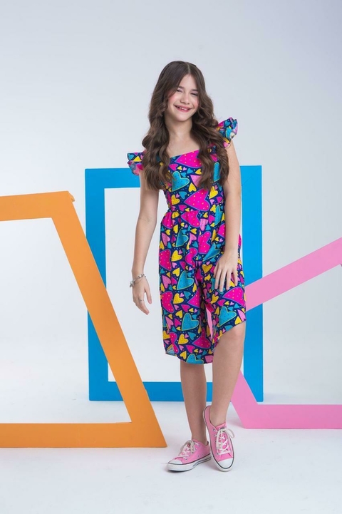 Macacão Corsário - Corações