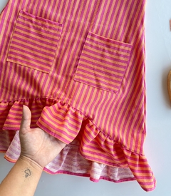 Vestido Mullet listras com bolso - Ello de Mamãe