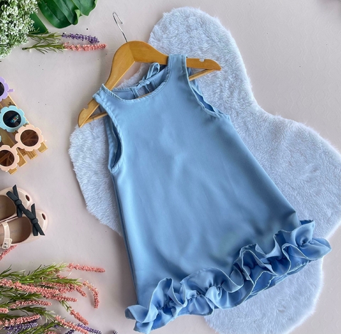 Vestido Boneca - Azul bebê
