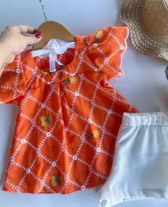 Conjunto Lasie Bordada - Laranja na internet