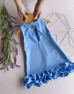 Vestido Boneca - Azul bebê - Ello de Mamãe