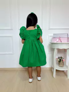 Vestido Bordado Isadora - Verde com laço na internet