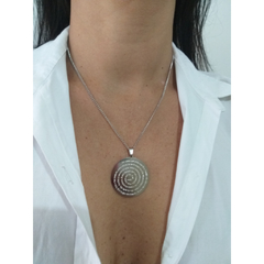 Colar com Pingente Pai Nosso em aço inox